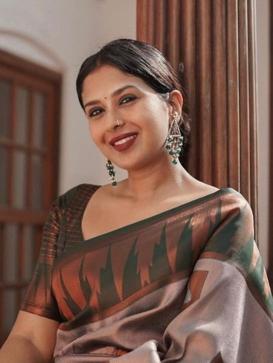 Semi Silk Kanjeevaram Elegant Design Saree
