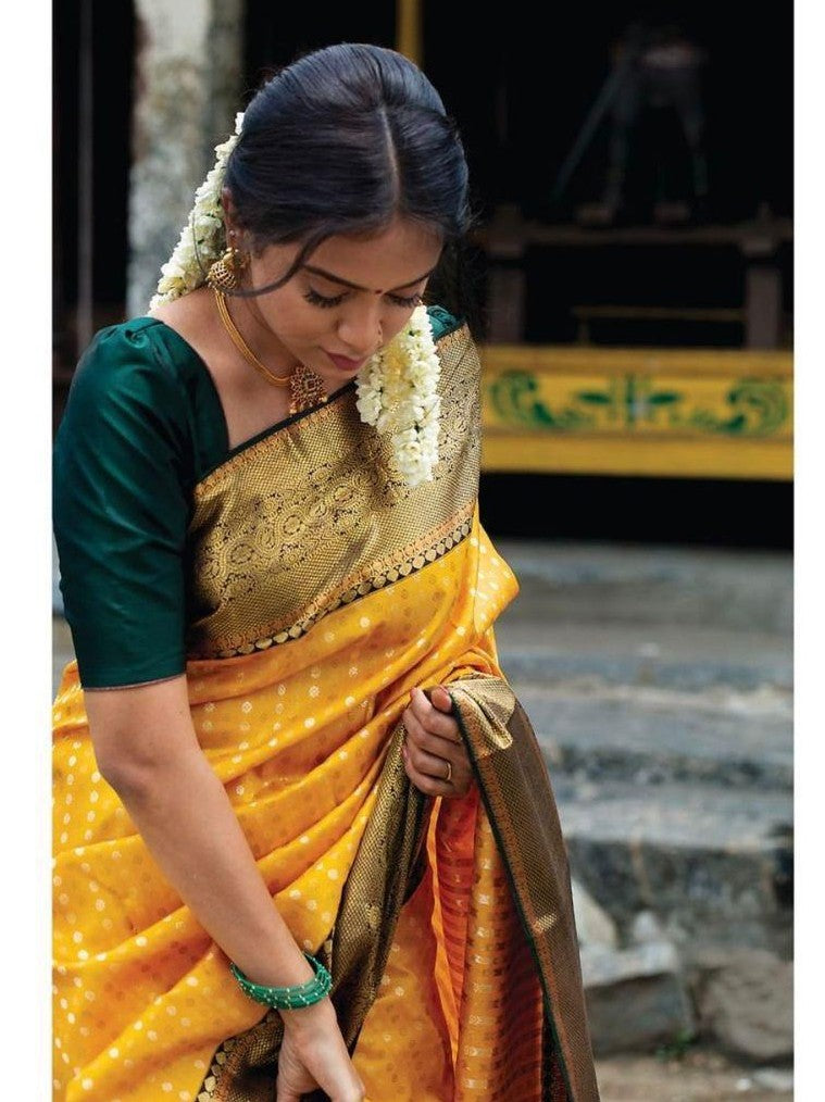 Semi Silk Kanjeevaram Elegant Design Saree