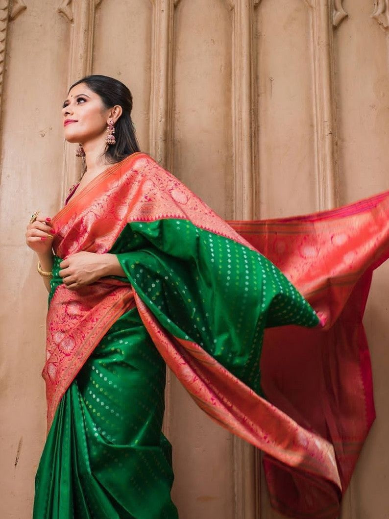 Semi Silk Kanjeevaram Elegant Design Saree