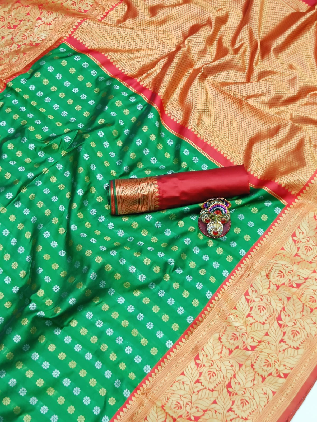 Semi Silk Kanjeevaram Elegant Design Saree