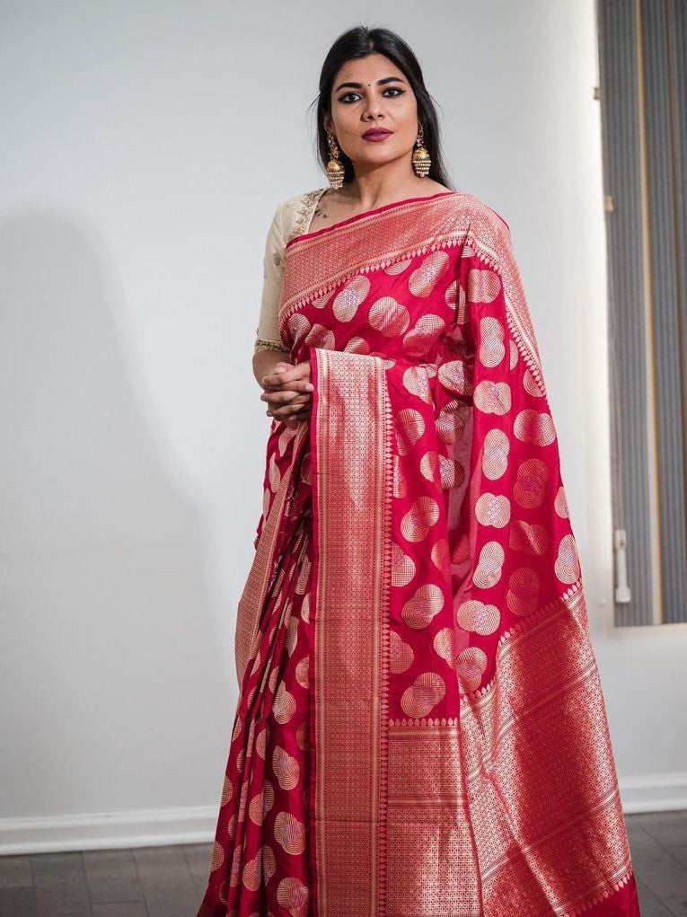 Semi Silk Kanjeevaram Elegant Design Saree