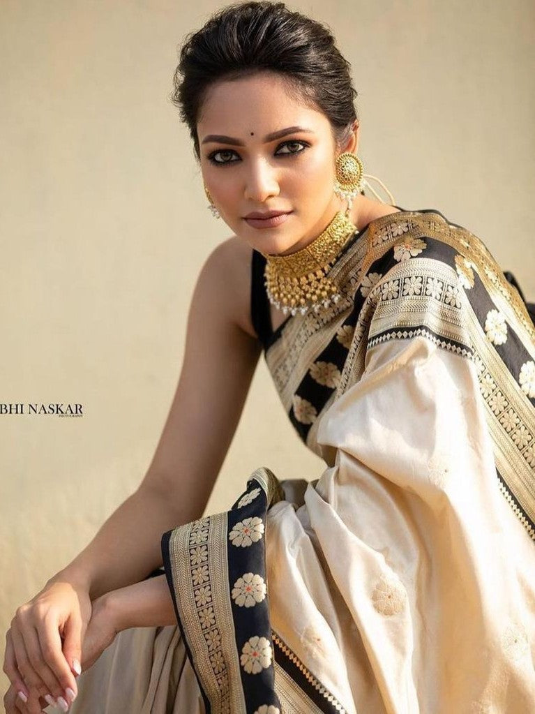 Semi Silk Kanjeevaram Elegant Design Saree
