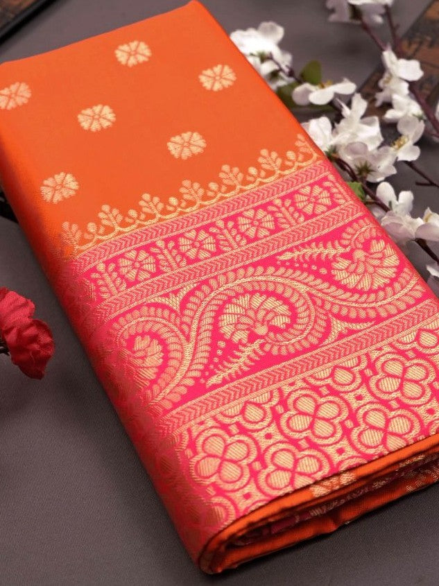 Semi Silk Kanjeevaram Elegant Design Saree