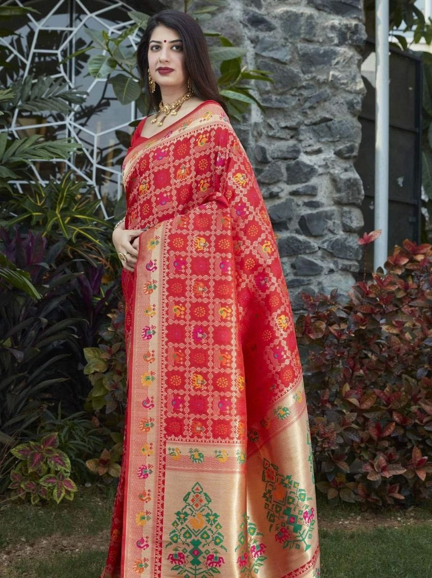 Semi Silk Kanjeevaram Elegant Design Saree