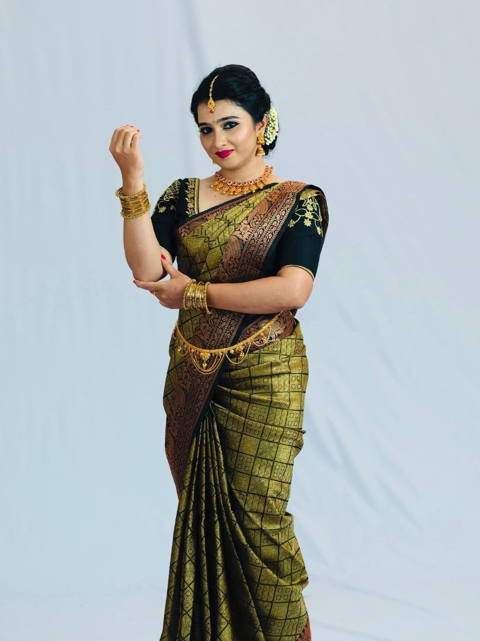 Semi Silk Kanjeevaram Elegant Design Saree