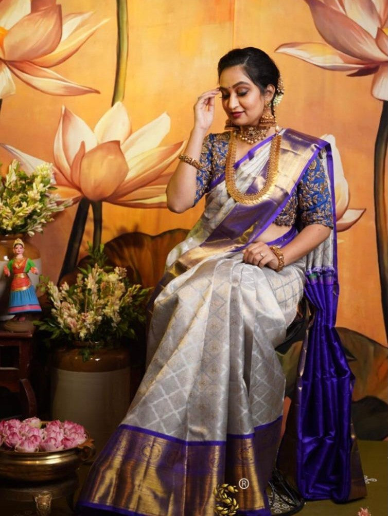 Semi Silk Kanjeevaram Elegant Design Saree
