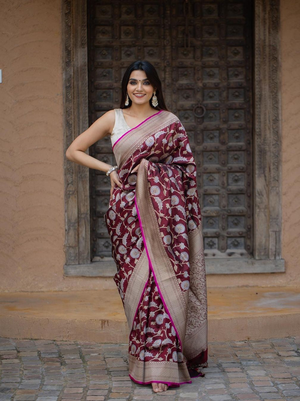 Semi Silk Kanjeevaram Elegant Design Saree