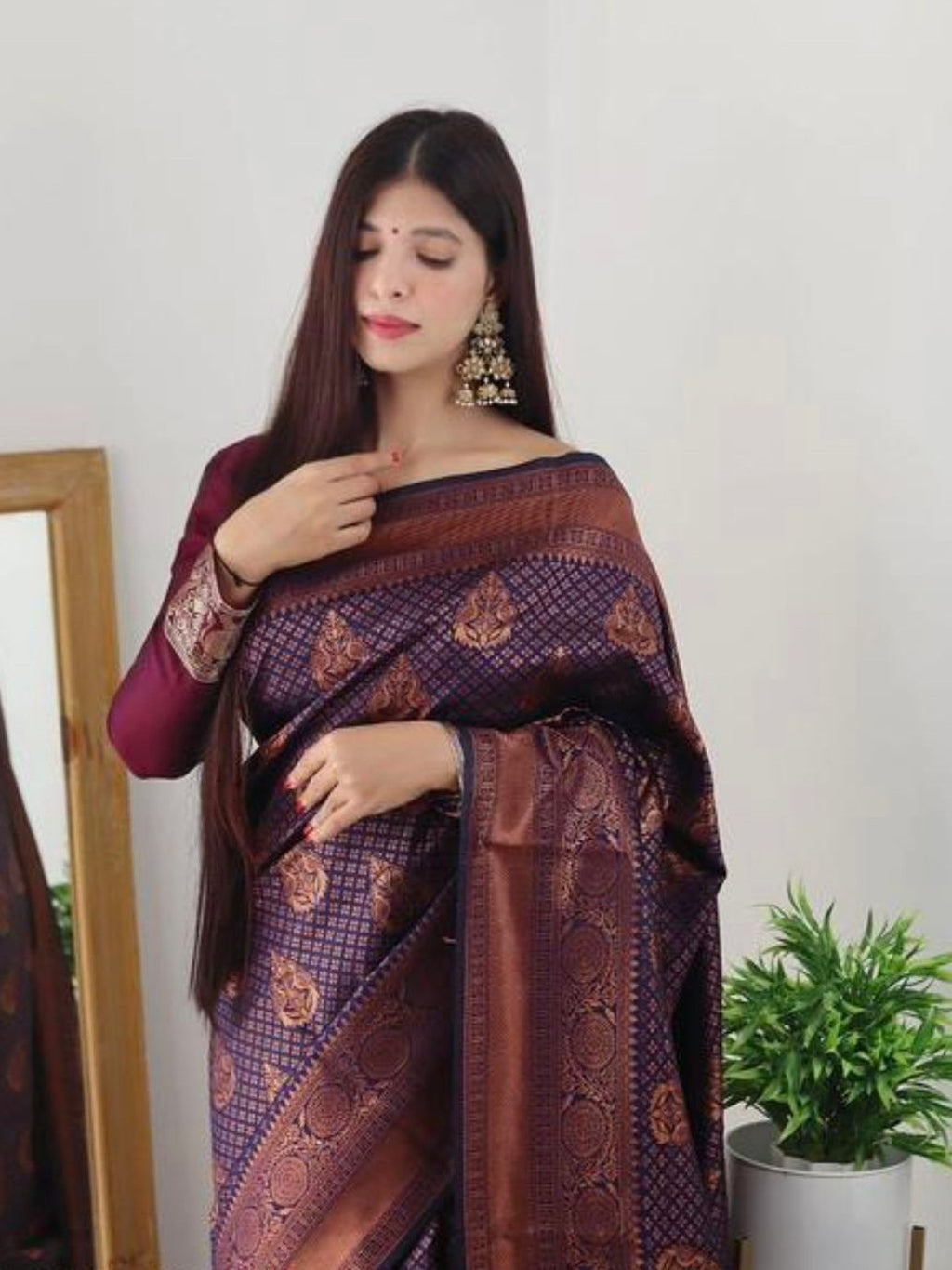 Art Silk Kanjeevaram Elegant Design Saree