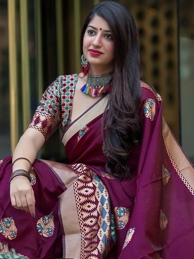 Semi Silk Kanjeevaram Elegant Design Saree