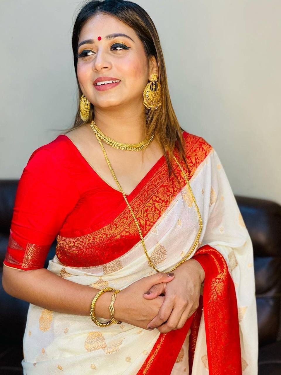 Semi Silk Kanjeevaram Elegant Design Saree