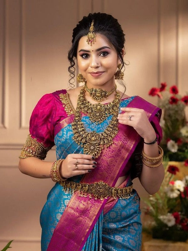 Semi Silk Kanjeevaram Elegant Design Saree