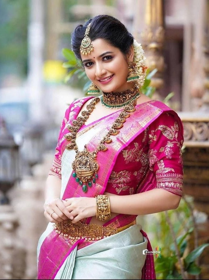 Semi Silk Kanjeevaram Elegant Design Saree