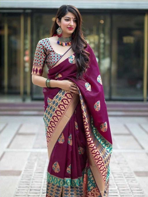 Semi Silk Kanjeevaram Elegant Design Saree