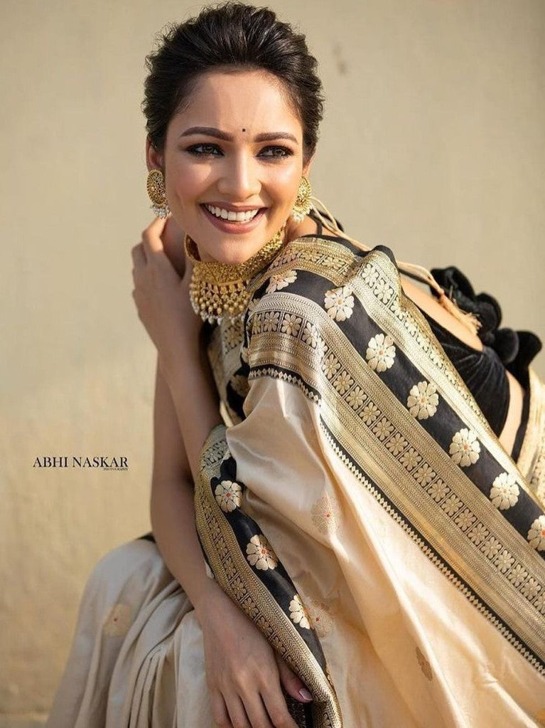 Semi Silk Kanjeevaram Elegant Design Saree