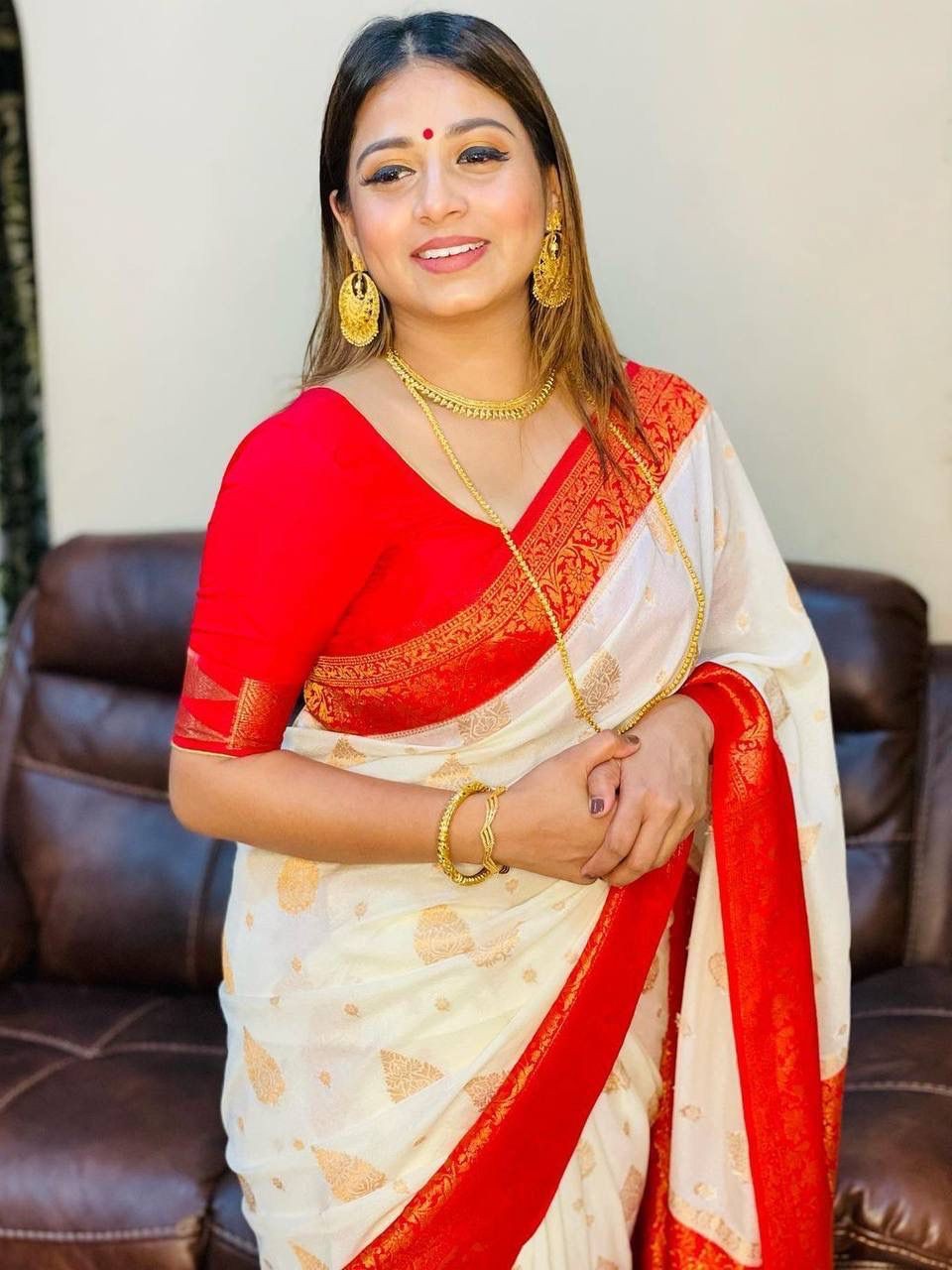 Semi Silk Kanjeevaram Elegant Design Saree