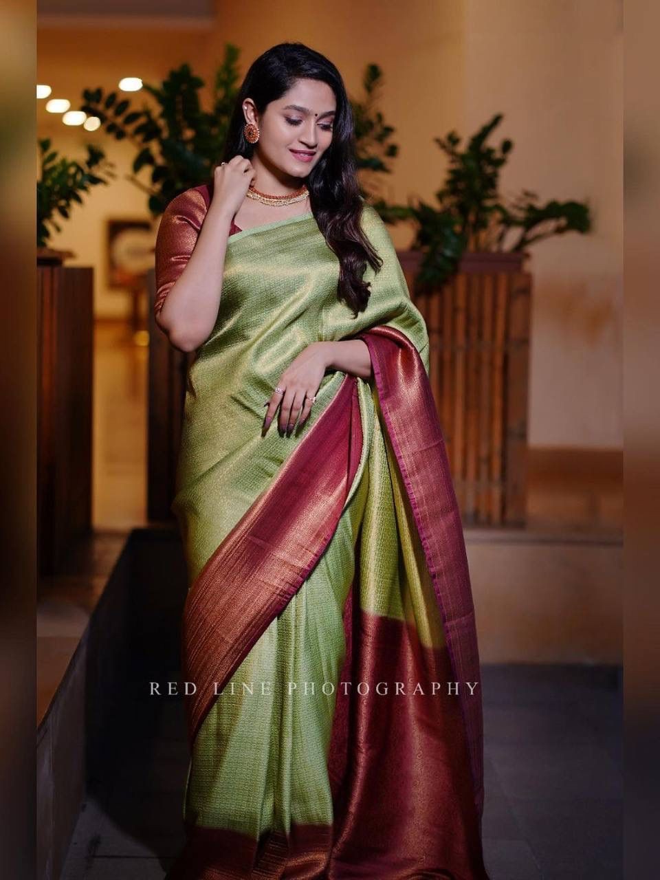 Semi Silk Kanjeevaram Elegant Design Saree