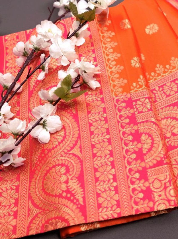 Semi Silk Kanjeevaram Elegant Design Saree
