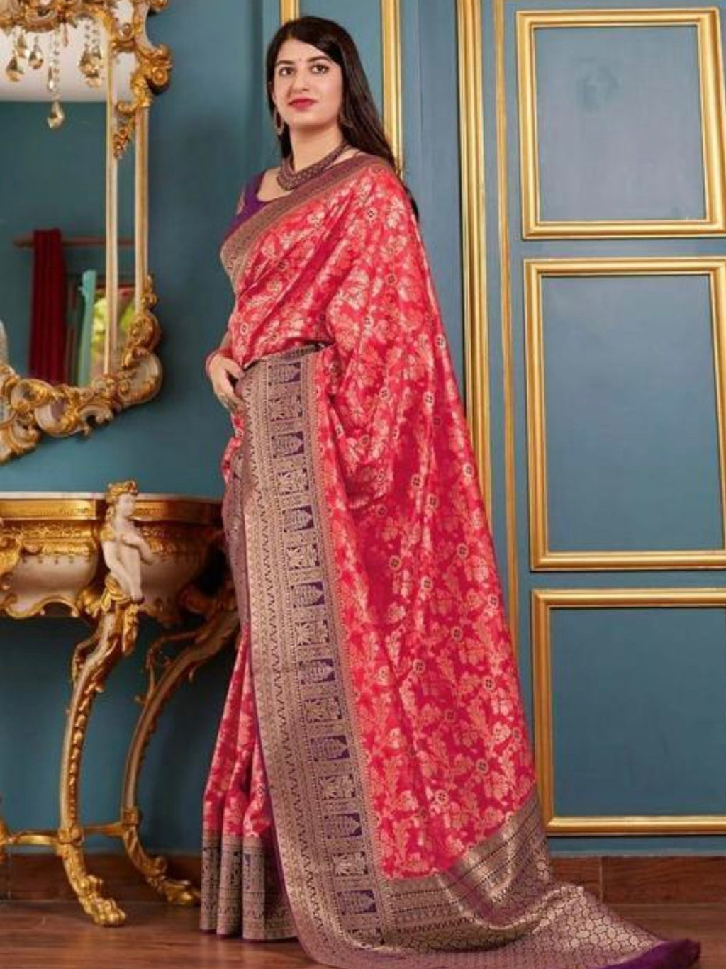 Art Silk Kanjeevaram Elegant Design Saree