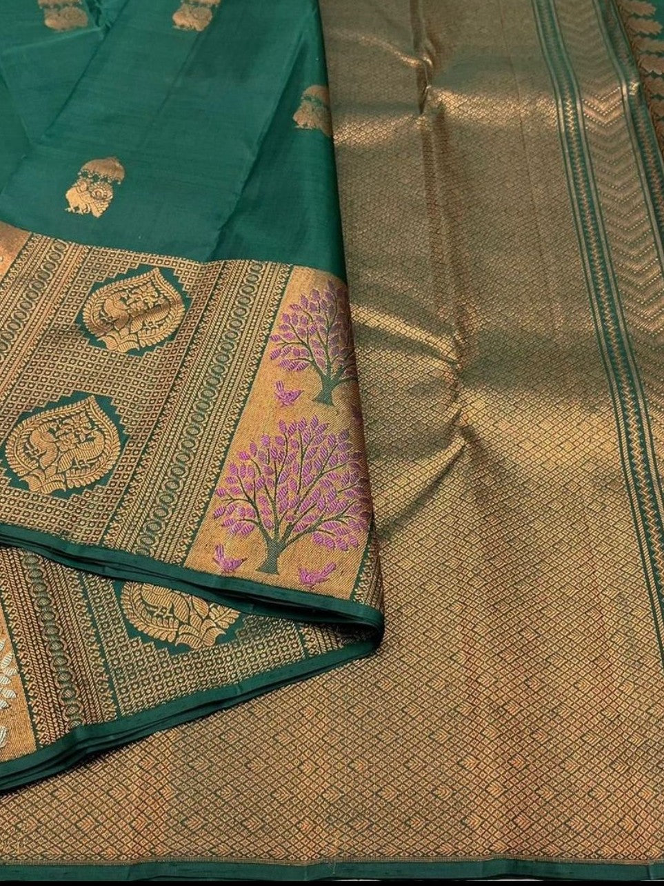 Semi Silk Kanjeevaram Elegant Design Saree