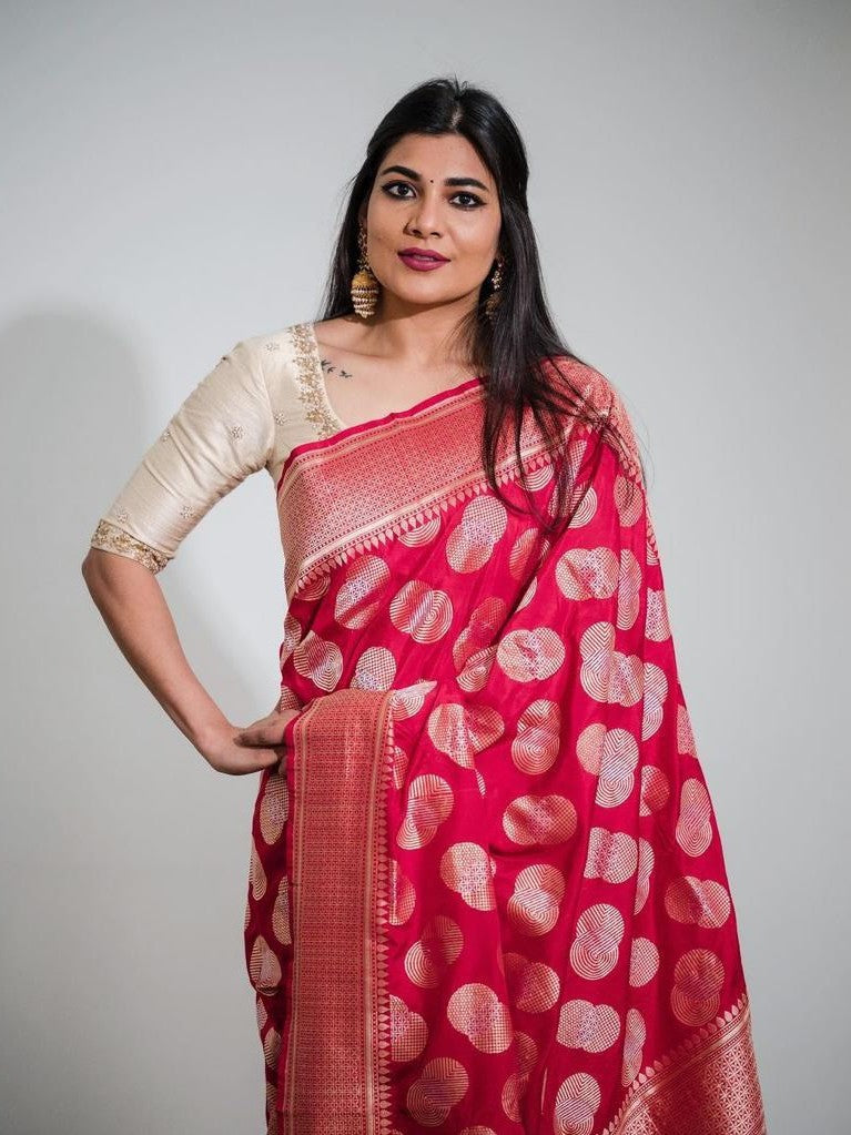 Semi Silk Kanjeevaram Elegant Design Saree
