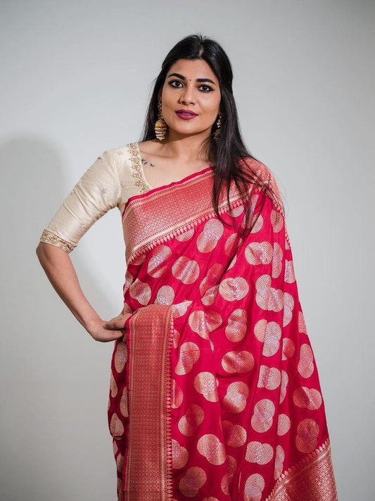 Semi Silk Kanjeevaram Elegant Design Saree