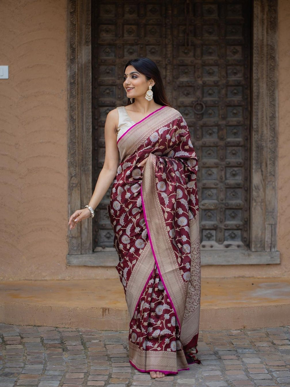 Semi Silk Kanjeevaram Elegant Design Saree