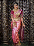 Art Silk Kanjeevaram Saree in Fuchsia Pink