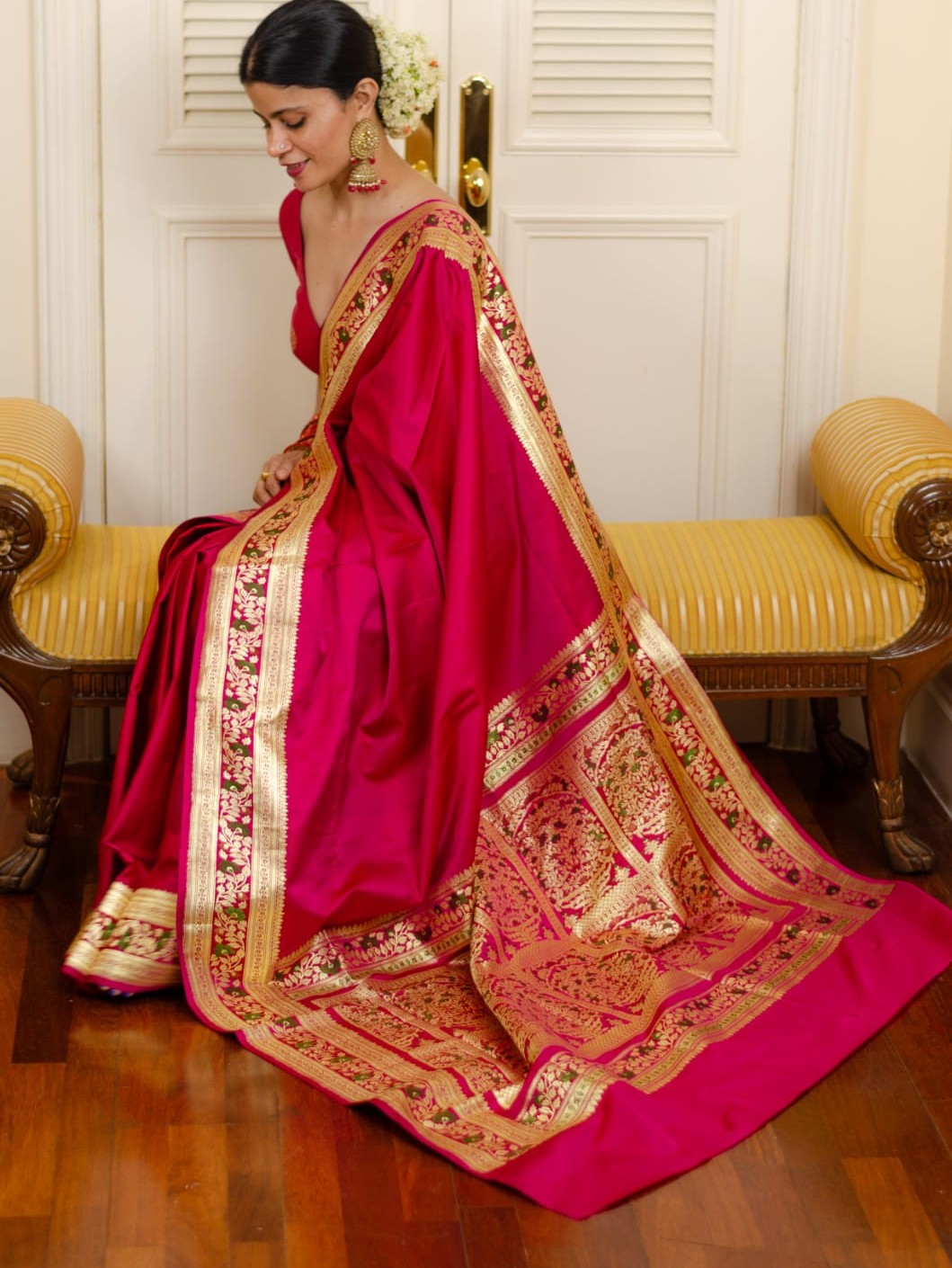 Semi Silk Kanjeevaram Elegant Design Saree