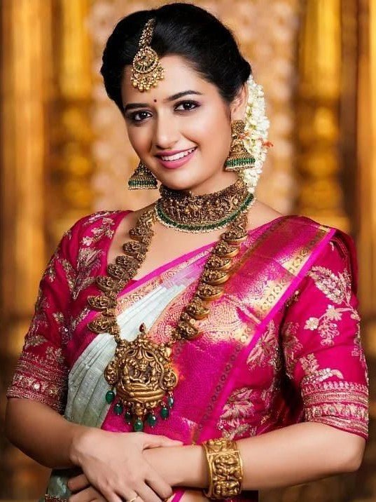 Semi Silk Kanjeevaram Elegant Design Saree