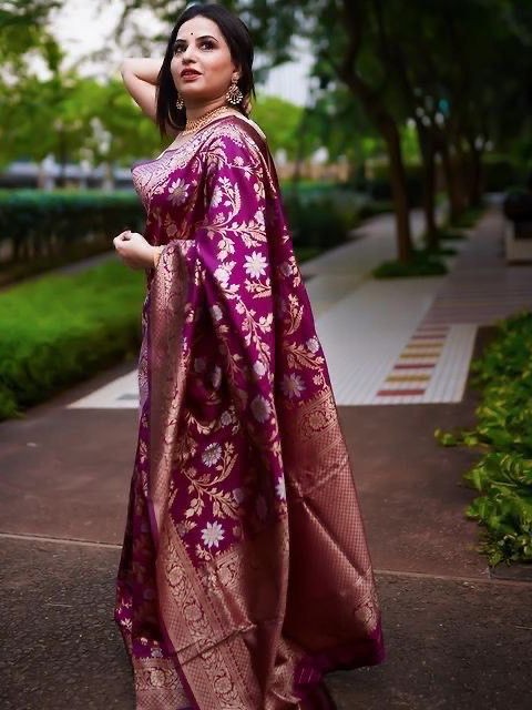 Semi Silk Kanjeevaram Elegant Design Saree