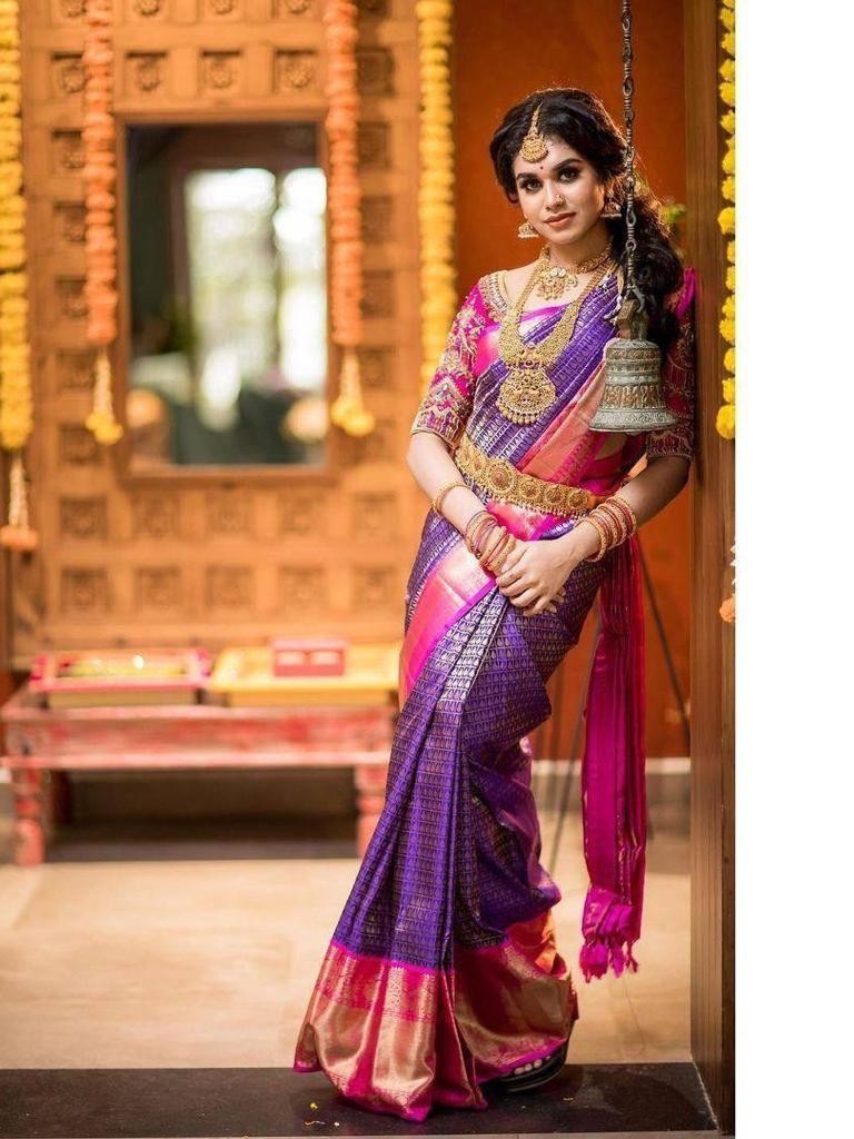 Semi Silk Kanjeevaram Elegant Design Saree