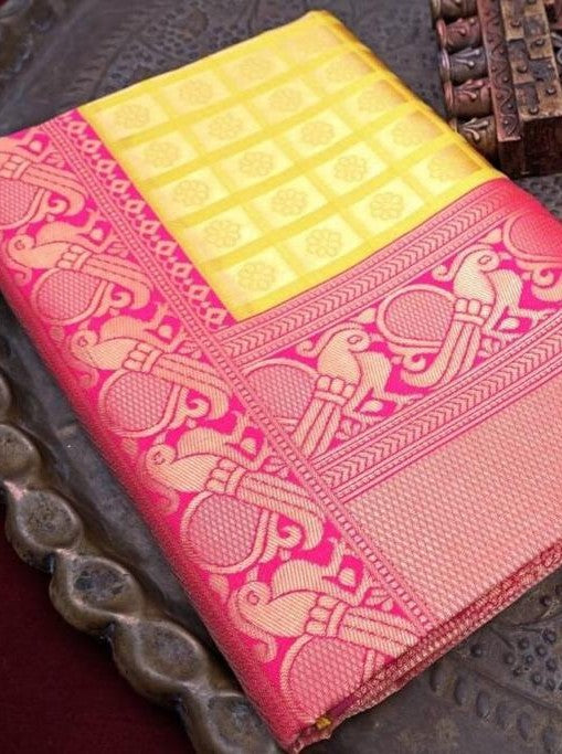 Semi Silk Kanjeevaram Elegant Design Saree