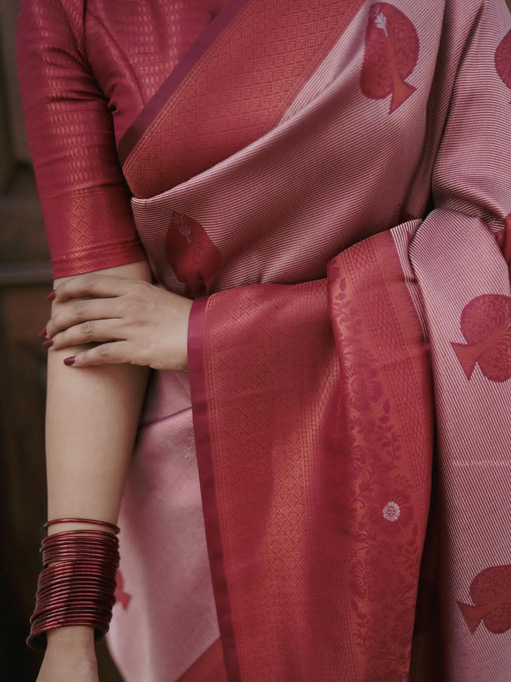 Semi Silk Kanjeevaram Elegant Design Saree