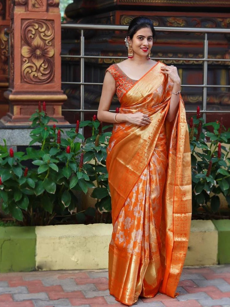 Semi Silk Kanjeevaram Elegant Design Saree