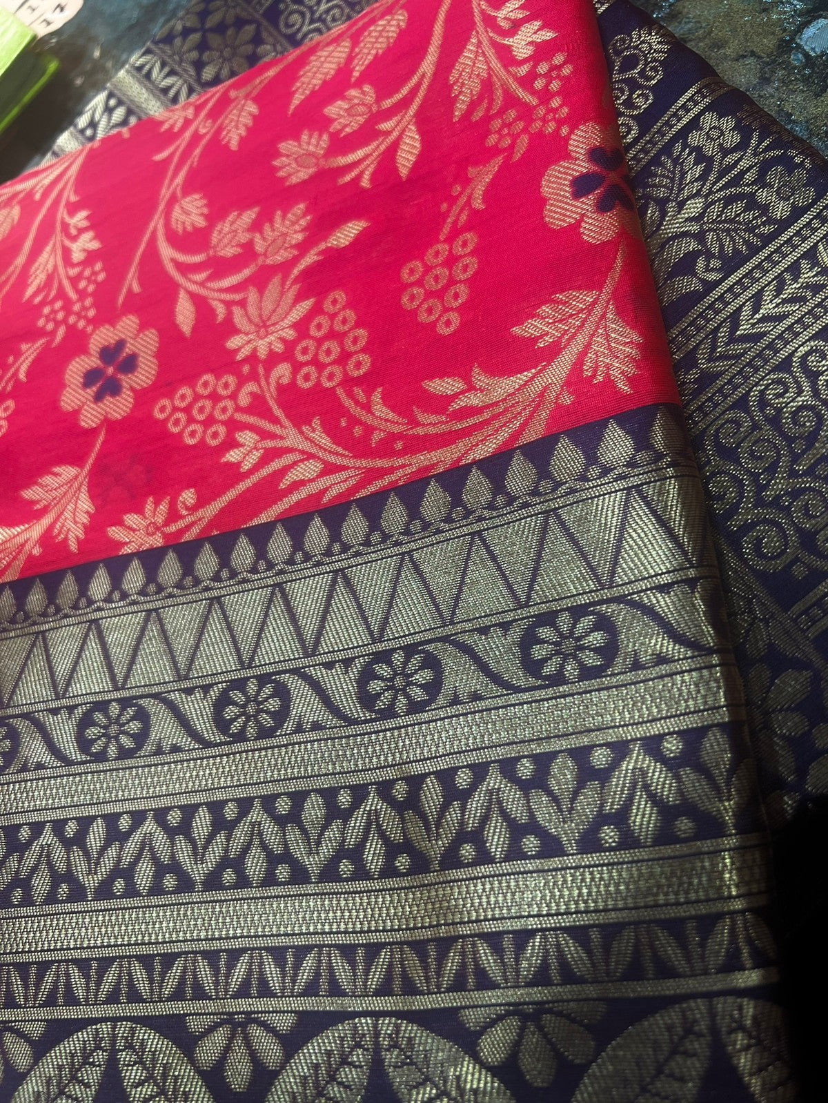 Semi Silk Kanjeevaram Elegant Design Saree