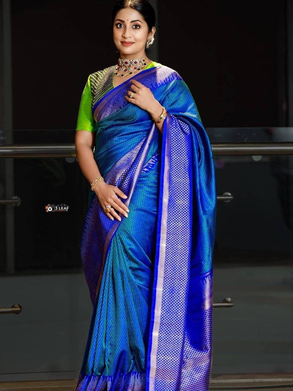 Semi Silk Kanjeevaram Elegant Design Saree
