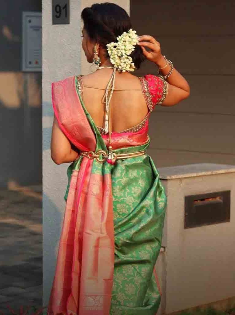 Semi Silk Kanjeevaram Elegant Design Saree