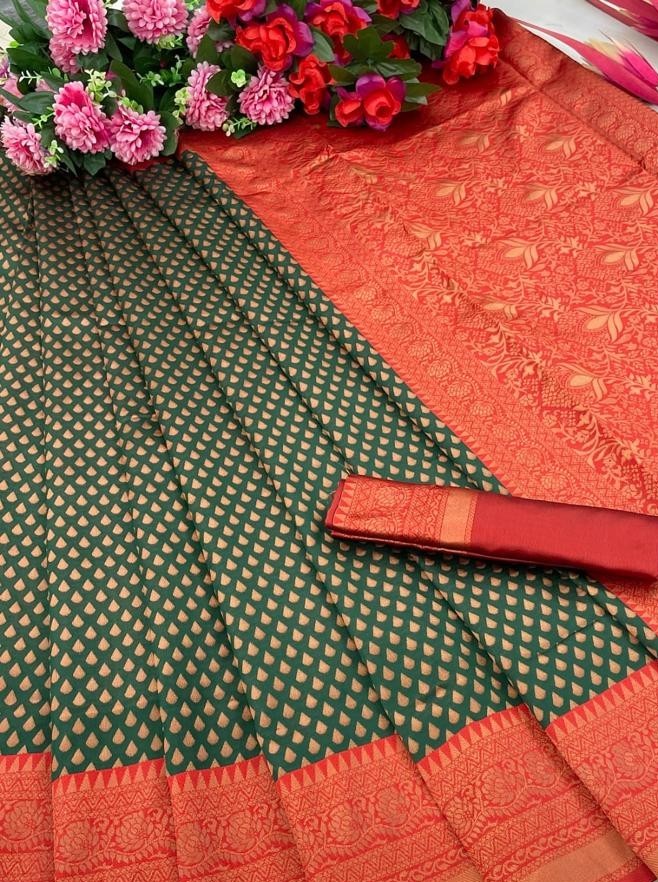 Semi Silk Kanjeevaram Elegant Design Saree
