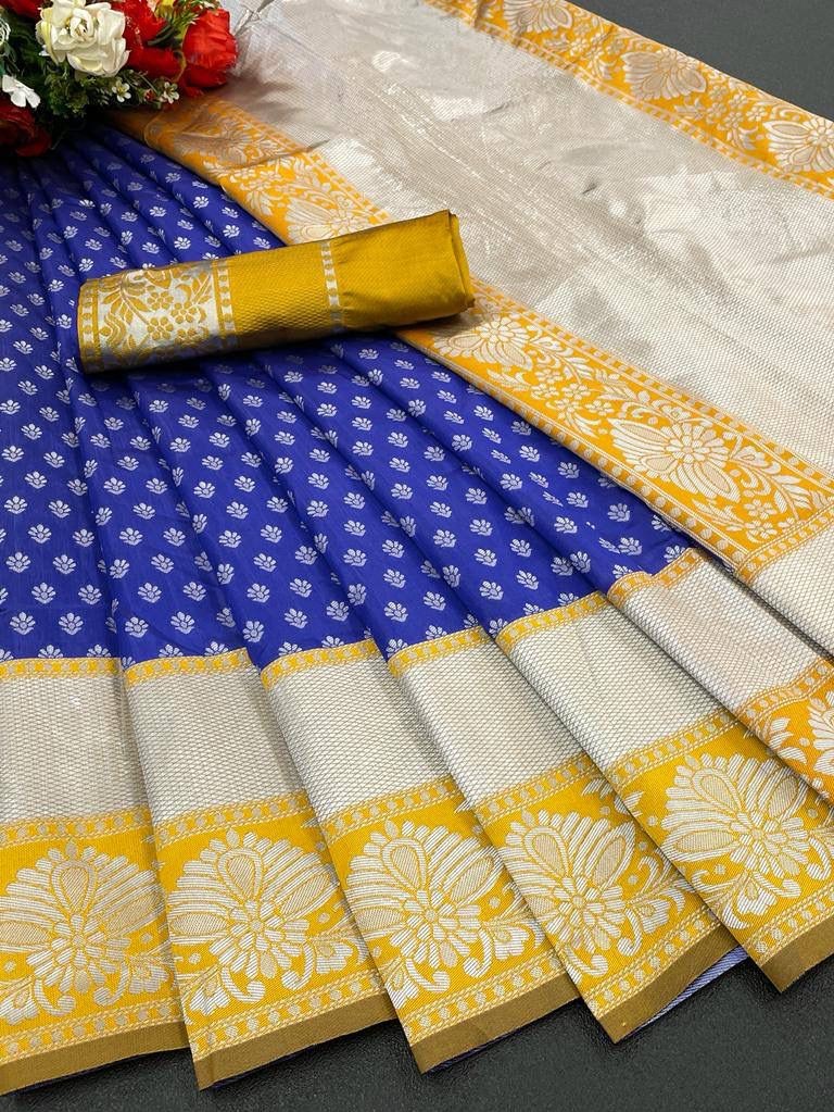 Semi Silk Kanjeevaram Elegant Design Saree