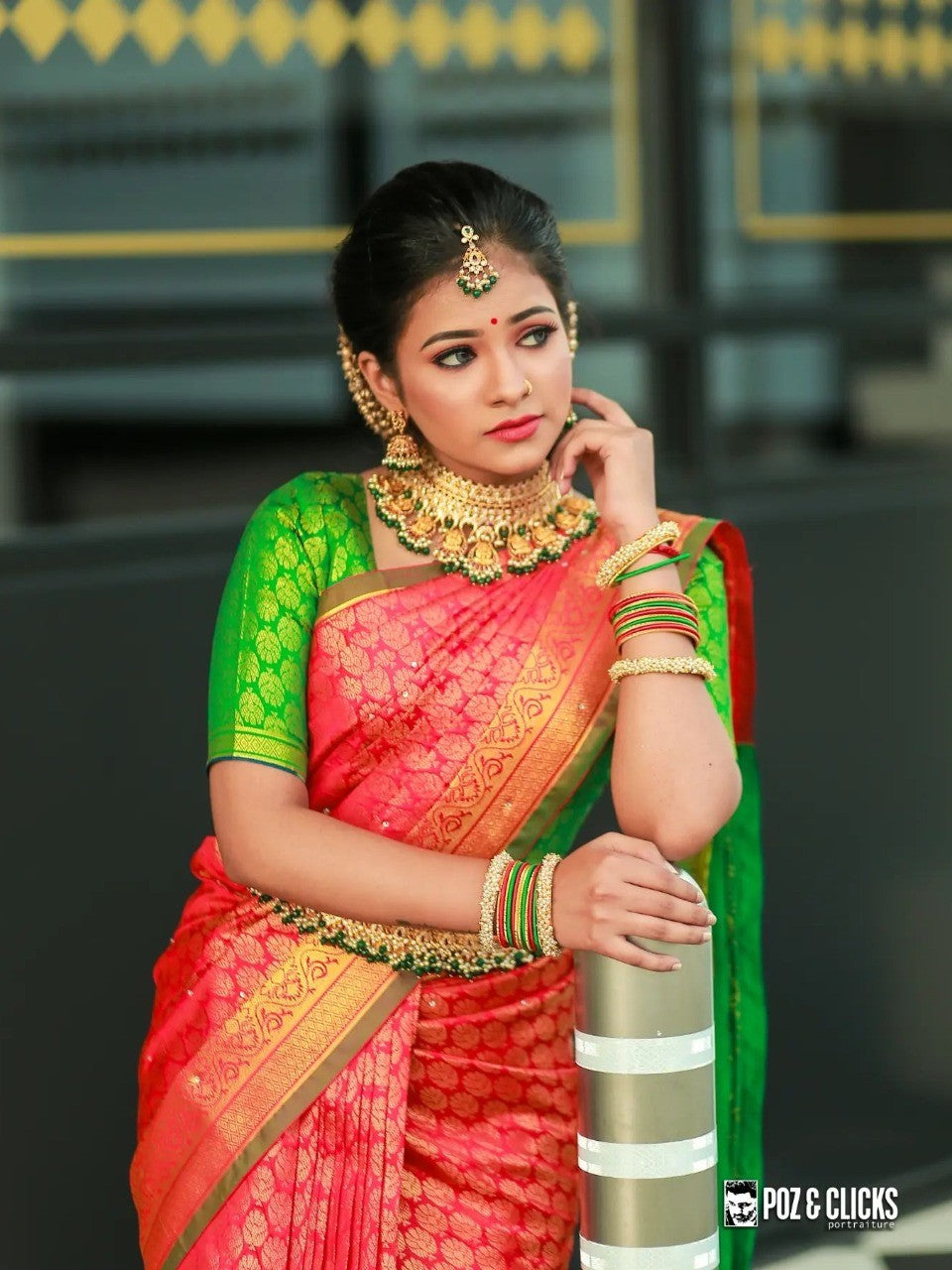 Art Silk Kanjeevaram Saree in Classical Design
