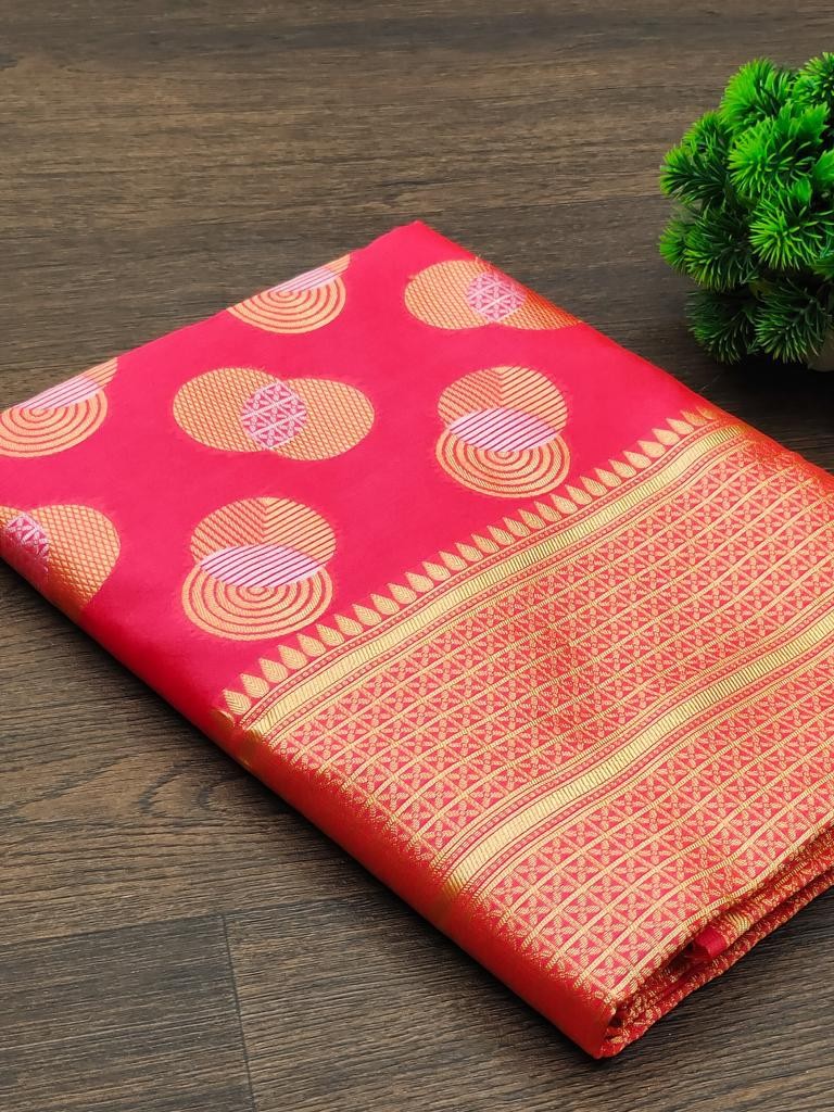 Semi Silk Kanjeevaram Elegant Design Saree