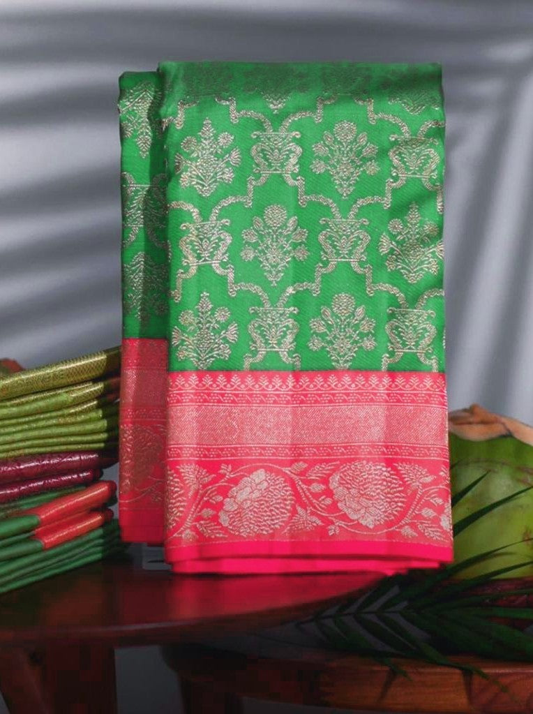 Semi Silk Kanjeevaram Elegant Design Saree