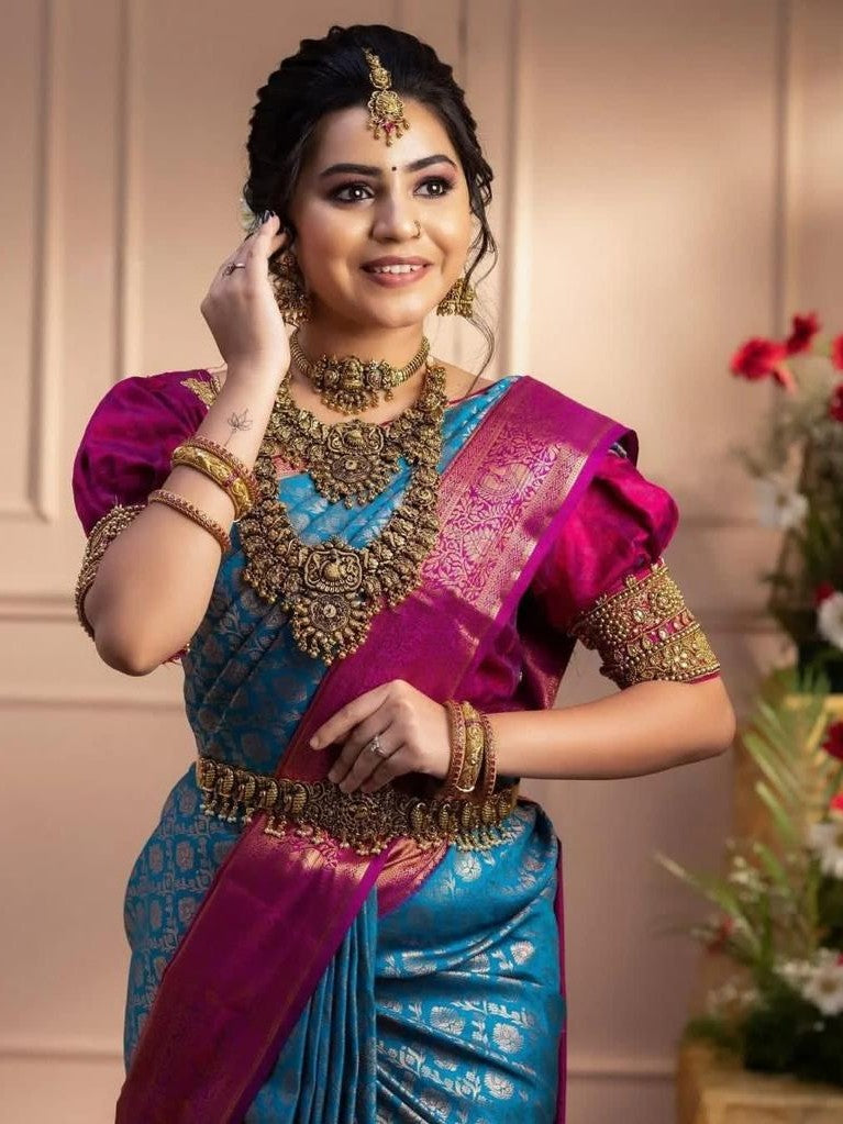 Semi Silk Kanjeevaram Elegant Design Saree