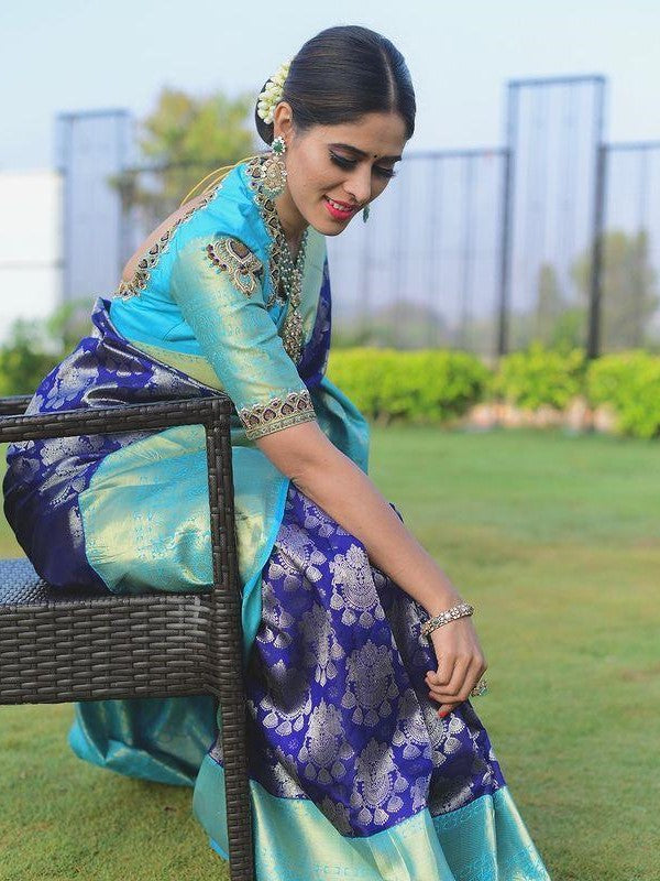 Semi Silk Kanjeevaram Elegant Design Saree