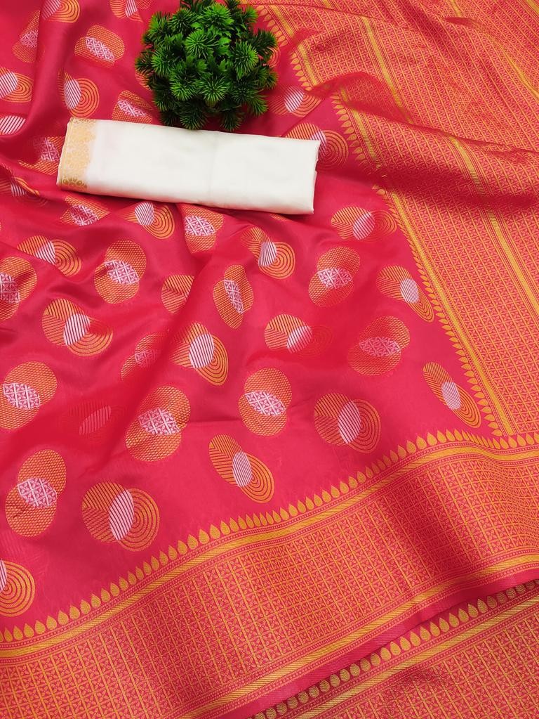 Semi Silk Kanjeevaram Elegant Design Saree