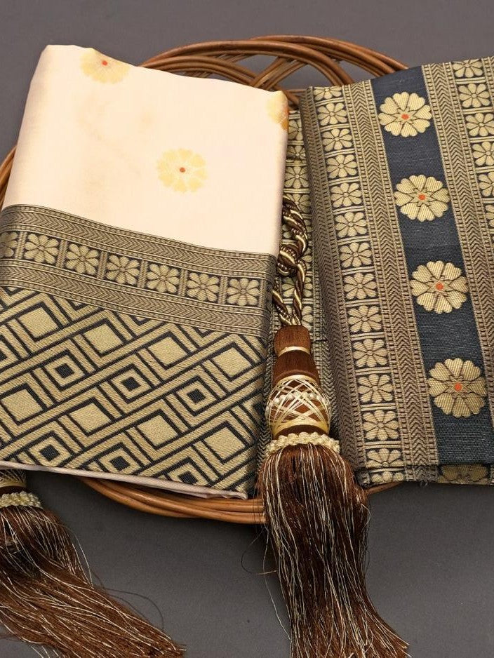 Semi Silk Kanjeevaram Elegant Design Saree