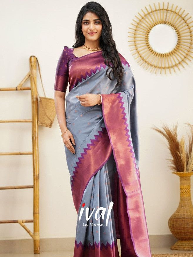 Semi Silk Kanjeevaram Elegant Design Saree