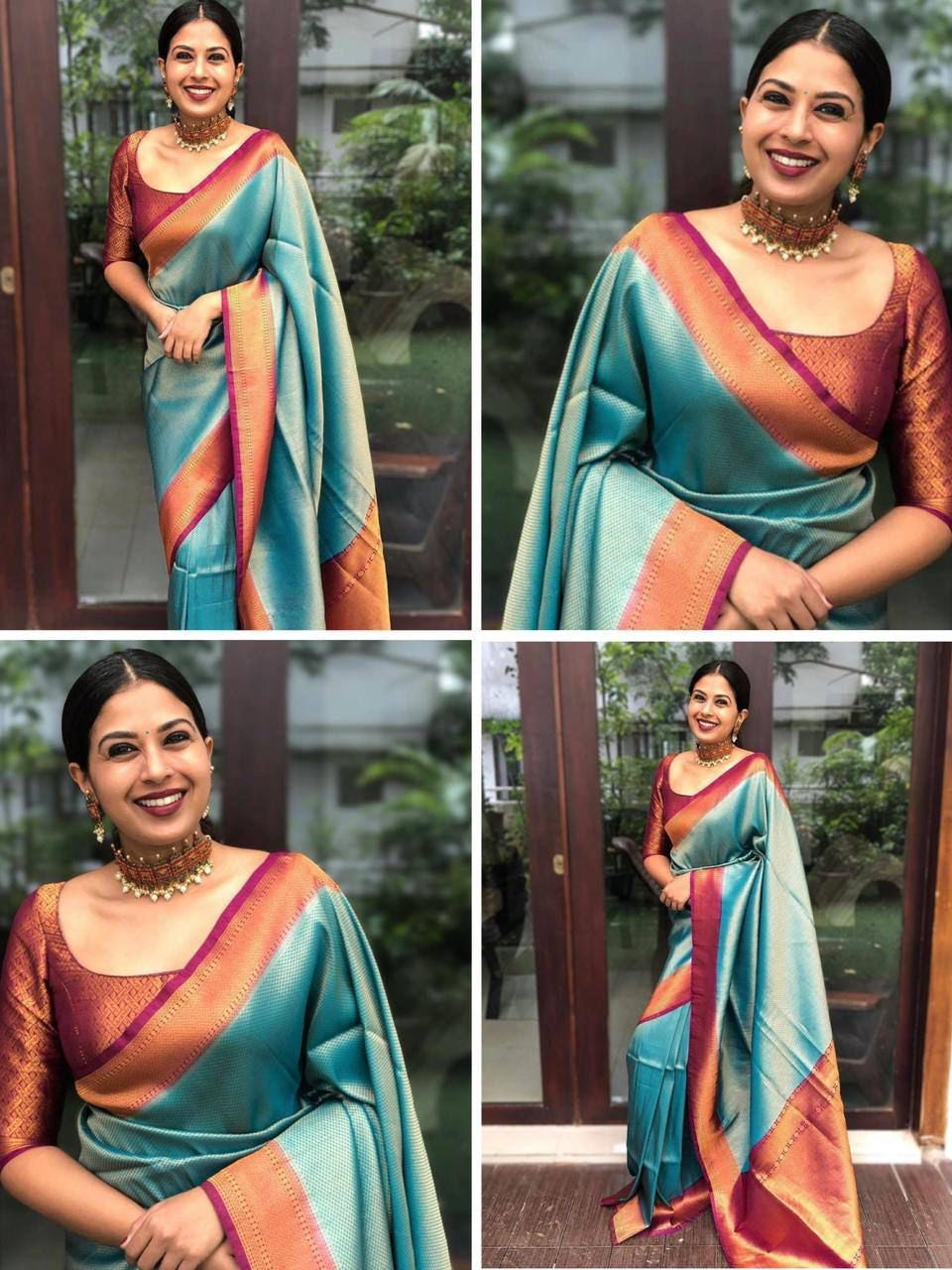 Semi Silk Kanjeevaram Saree in Graceful Design