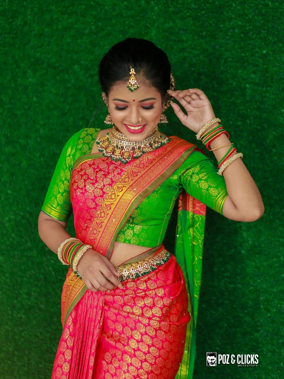Semi Silk Kanjeevaram Saree in Classical Design