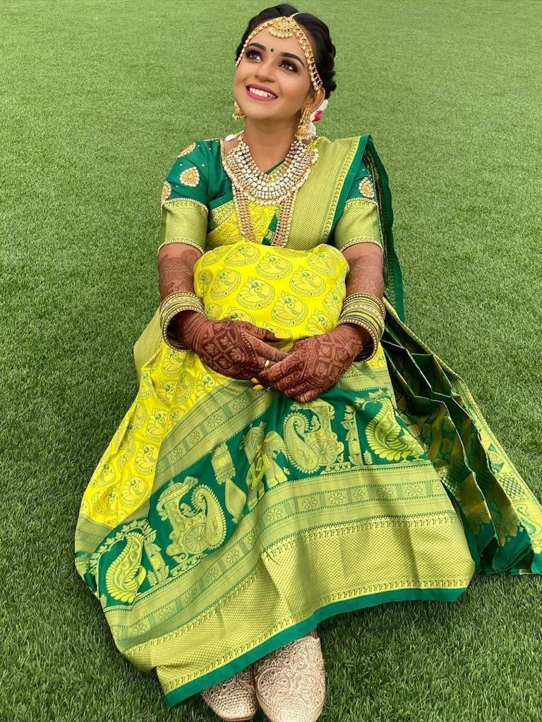 Semi Silk Kanjeevaram Elegant Design Saree